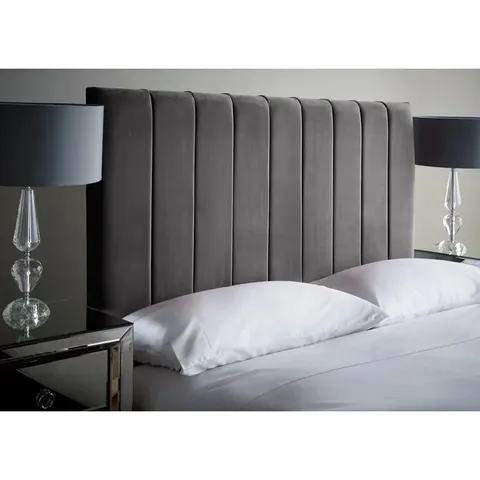 BOXED THERESA UPHOLSTERED HEADBOARD GREY (1 BOX)