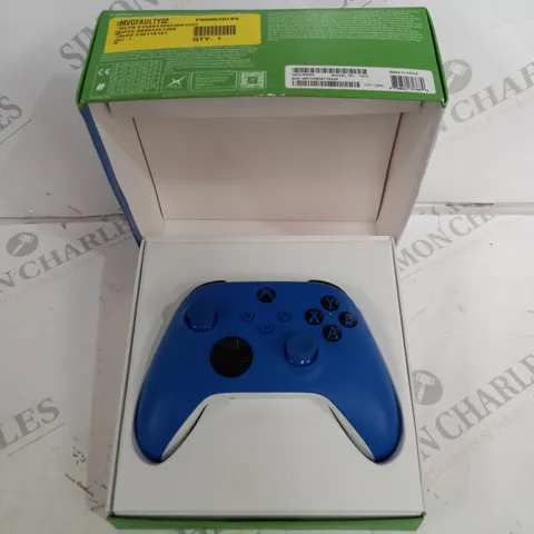 BOXED XBOX SHOCK BLUE CONTROLLER 