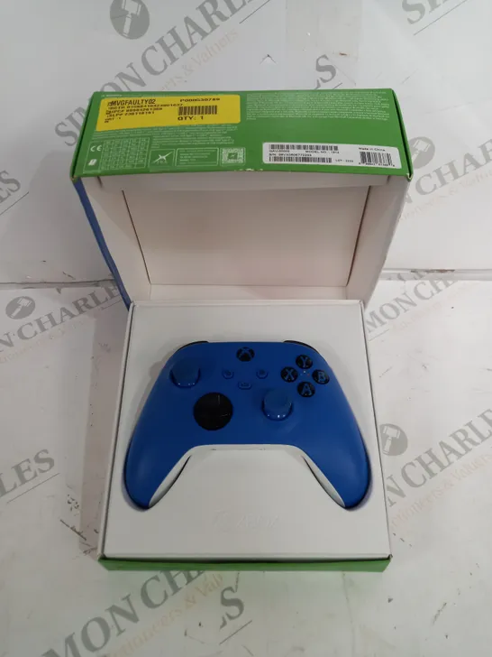 BOXED XBOX SHOCK BLUE CONTROLLER 