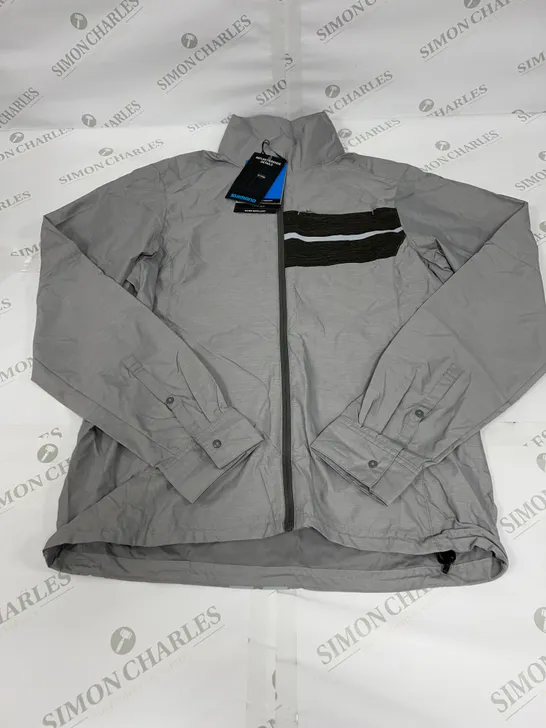 SHIMANO TRANSIT WINDBREAKER JACKET IN ALLOY SIZE LARGE