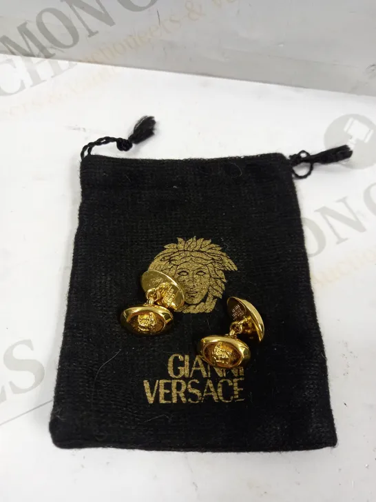 GIANNI VERSACE GOLD EFFECT CUFF LINKS