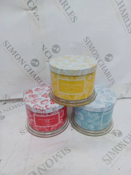 OUTLET BY HARRY SLATKIN SET OF 3 AFTERNOON TEA 3 WICK CANDLES