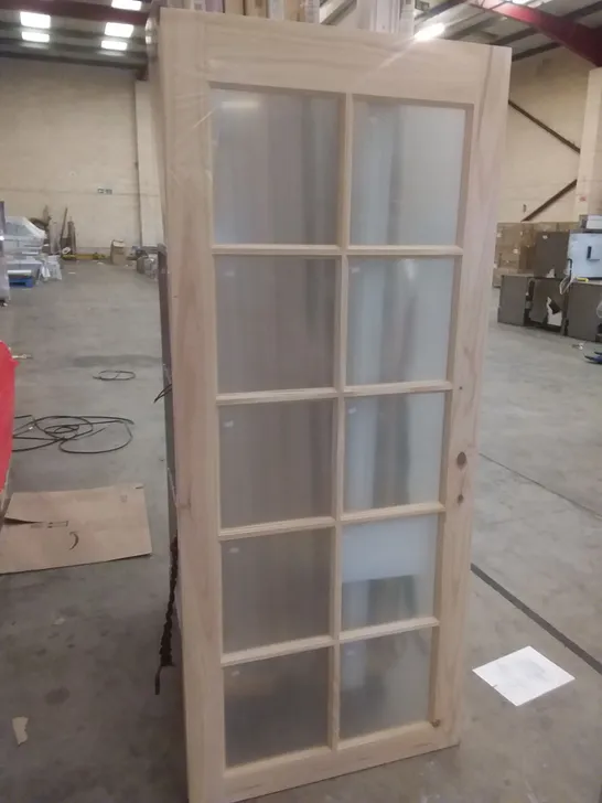 10 LITE KNOTTY PINE GLAZED INTERNAL DOOR 1981×838MM