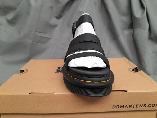 BOXED DR MARTENS BLAIRE BLACK BOOT SANDALS - UK 5