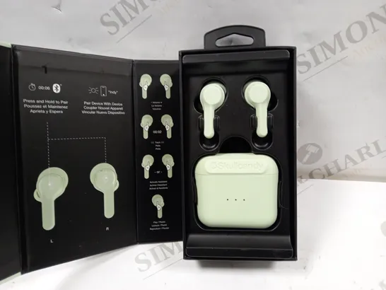 SKULLCANDY INDY GREEN TRUE WIRELESS EARBUDS