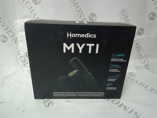 BOXED HOMEDICS MYTI PORTABLE MINI MASSAGE GUN