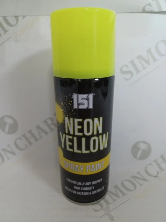 BOX OF 12 151 NEON YELLOW SPRAY PAINT 