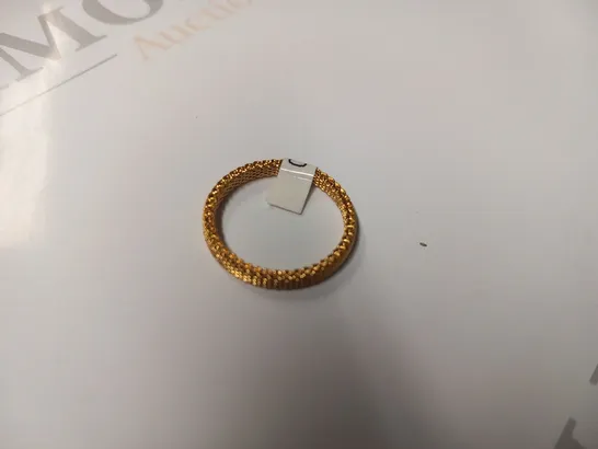 BERING GOLD PLATED MESH INNER RING SIZE 7