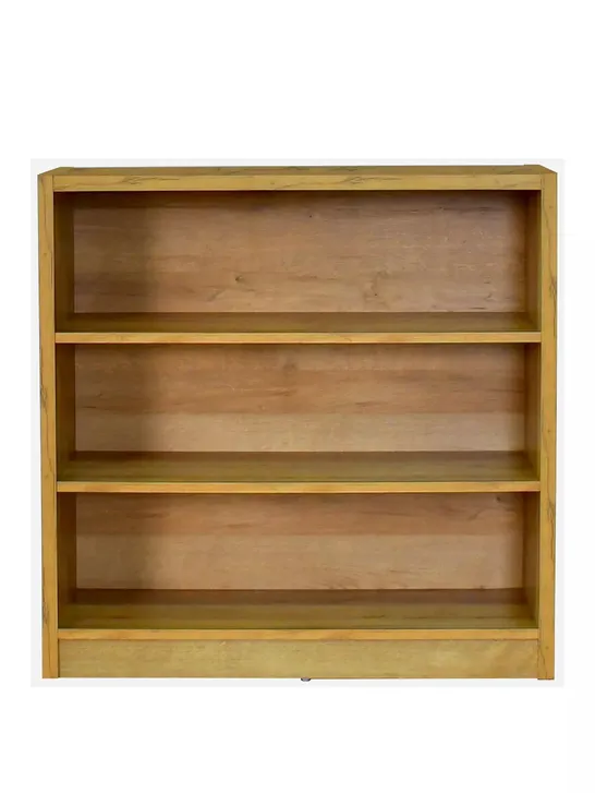 METRO SMALL WIDE BOOKCASE - OAK - COLLECTION ONLY