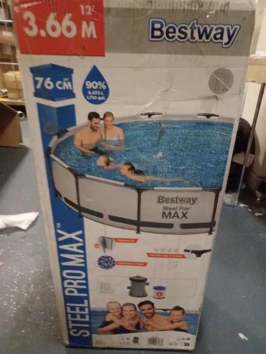 BESTWAY 12FT PRO MAX POOL WITH PUMP // COLLECTION ONLY RRP £199.99