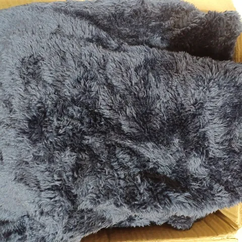 BOXED COZEE HOME FLUFFIE NAVY BLUE PONCHO ONE SIZE