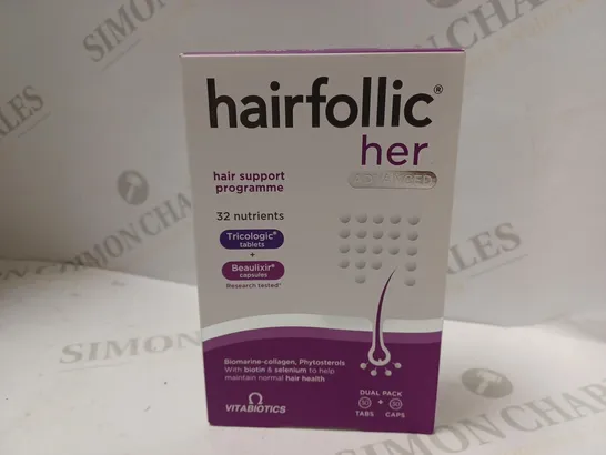 VITABIOTICS HAIRFOLLIC HER TABLETS DUAL PACK (30 TABS + 30 CAPS)