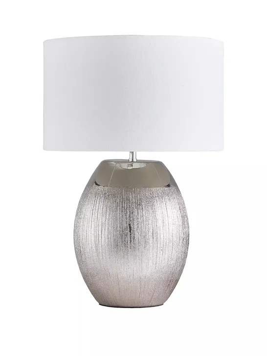 BOXED SILVER GLITTER TABLE LAMP RRP £57.99