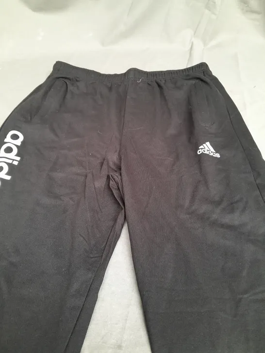 ADIDAS BLACK BAGGY TROUSERS - XL