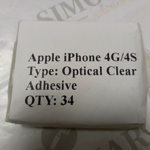 34 X APPLE IPHONE 4G/4S OPTICAL CLEAR ADHESIVE