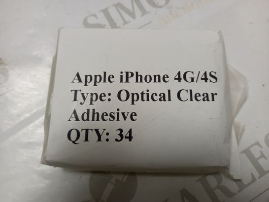 34 X APPLE IPHONE 4G/4S OPTICAL CLEAR ADHESIVE