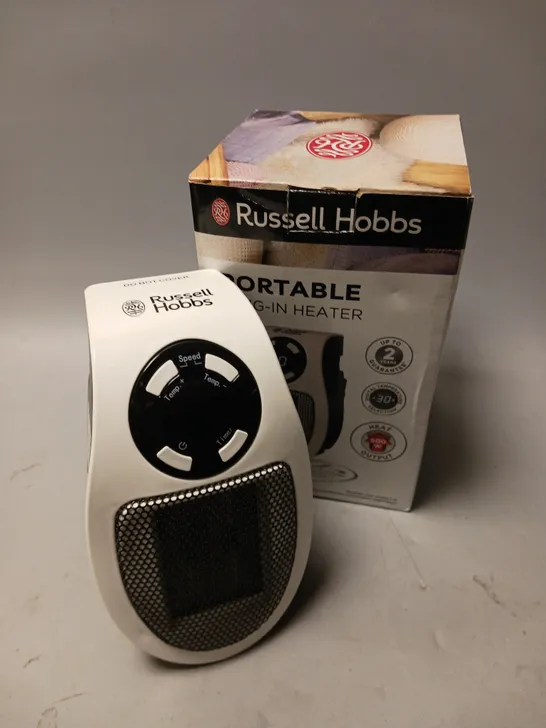 BOXED RUSSELL HOBBS PORTABLE PLUG IN HEATER 