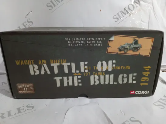 BOXED CORGI M16 QUAD-GUN ANTIAIRCRAFT HALF-TRACK 457TH AAA US ARMY - 1/50 CC60405