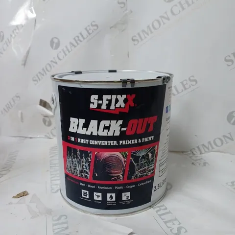 SFIXX BLACK OUT 2.5 LITRES RUST CONVERTER PAINT