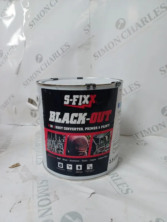 SFIXX BLACK OUT 2.5 LITRES RUST CONVERTER PAINT