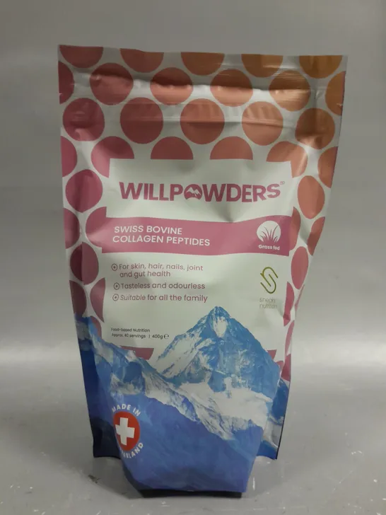 SEALED WILLPOWDERS SWISS BOVINE COLLAGEN PEPTIDES - 400G