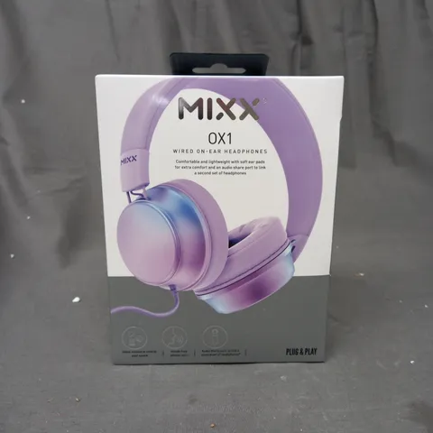 BOXED MIXX WIRED ON EAR HEADPHONES PURPLE