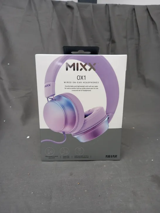 BOXED MIXX WIRED ON EAR HEADPHONES PURPLE