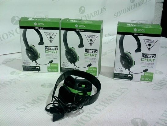 3 X TURTLE BEACH EAR FORCE RECON CHAT WIRED HEADSET 