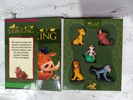 DISNEY THE LION KING STORYBOOK AND 5 CHARACTER FIGURES