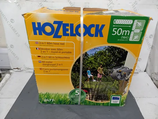 BOXED HOZELOCK 2-IN-1 60M HOSE REEL