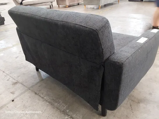 DESIGNER OSLO TWO SEATER SOFA CHARCOAL FABRIC 