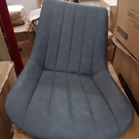 BOXED CLAIR SET OF 2 PU BLUE LEATHER DINING CHAIR