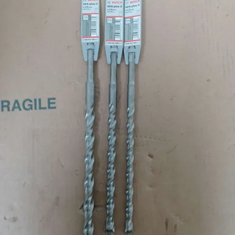 SET OF 3 BOSCH DRILL BITS 