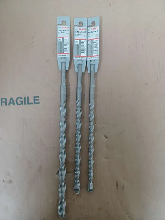 SET OF 3 BOSCH DRILL BITS 