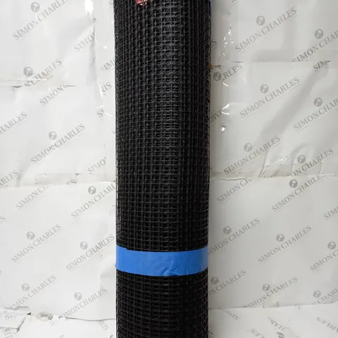 LARGE ROLL OF BLACK PLASTIC NETTING APPROX 1M HIGH LENGTH UNKNOWN - COLLECTION ONLY