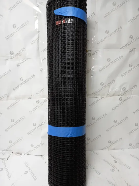 LARGE ROLL OF BLACK PLASTIC NETTING APPROX 1M HIGH LENGTH UNKNOWN - COLLECTION ONLY