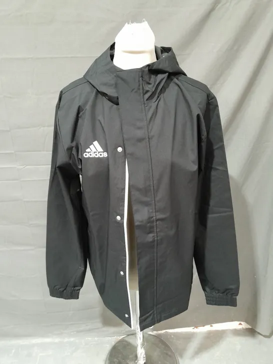 ADIDAS RAIN JACKET IN BLACK - UK XS