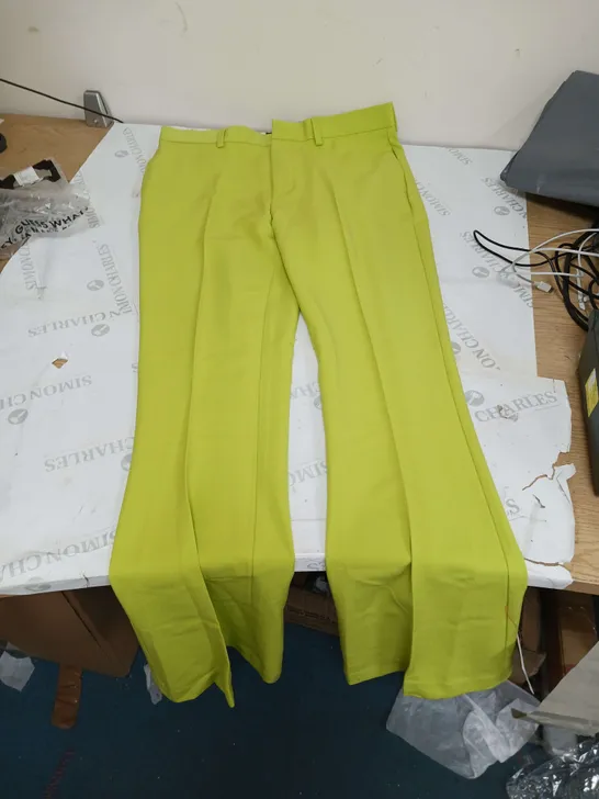 ASOS LIME GREEN TROUSERS SIZE W 34 L 34