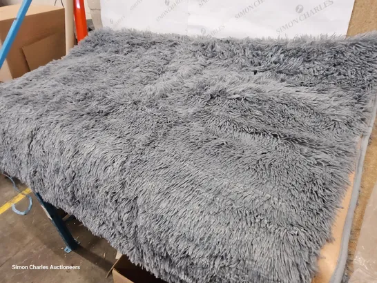 ABRIS SOFT FLUFFY GREY RUG 4' × 5'6"