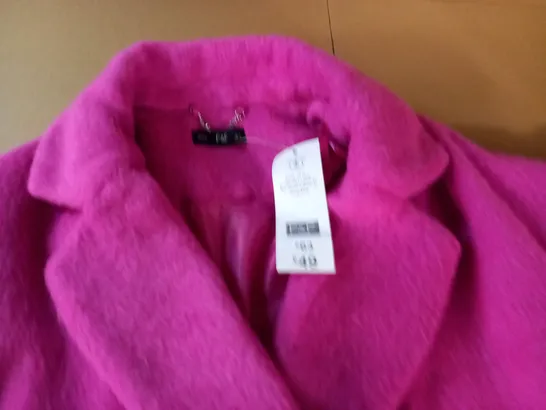 F&F PINK BUTTON UP TRENCH COAT - UK 10