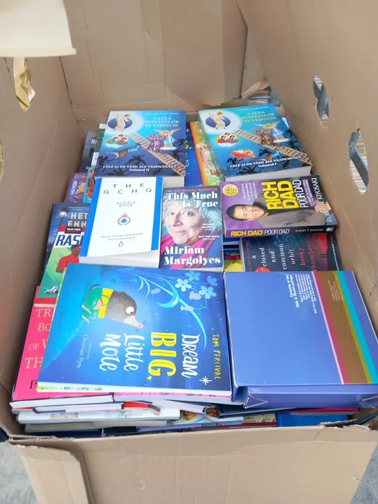 LARGE QUANTITY OF ASSORTED BOOK TITLES INCLUDE FICTION AND NON-FICTION TITLES BY AUTHORS SUCH AS; DAVID WALLIAMS, TOM PERCIVAL, JOE TODD STANTON AND VARSHA SHAH