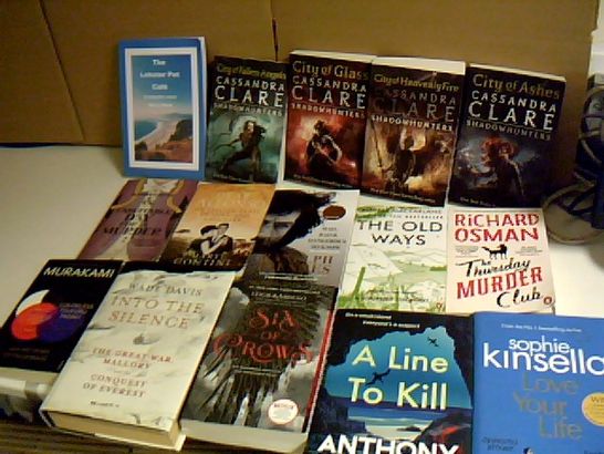 ASSORTMENT OF 15 NON FICTION BOOKS TO INCLUDE CASSANDRA CLARE SHADOWHUNTERS BOOKS 2,3,4 AND 6, AND RICHARD OSMANS THE THURSDAY MURDER CLUB