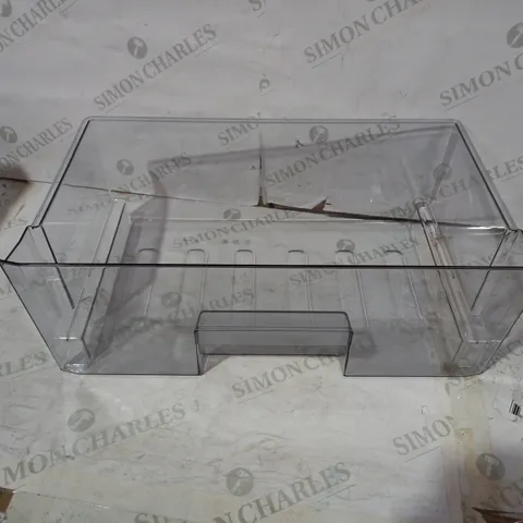 BOXED DESIGNER CLEAR FRIDGE STORAGE TRAY - APPROX 46X26X17CM