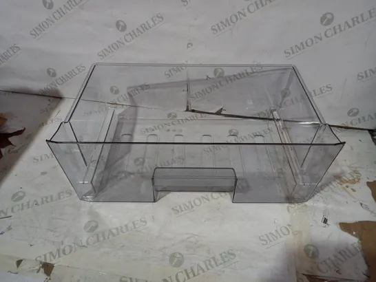 BOXED DESIGNER CLEAR FRIDGE STORAGE TRAY - APPROX 46X26X17CM