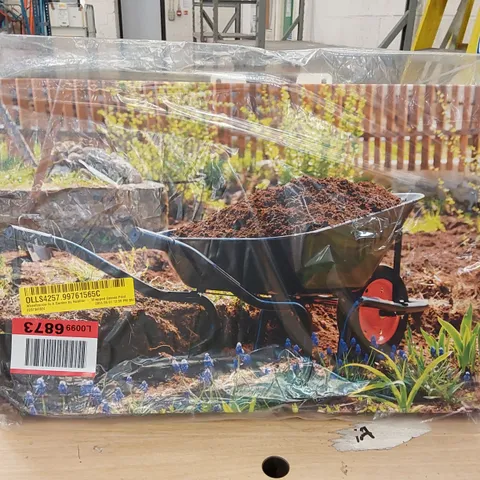 BAGGED WHEELBARROW IN A GARDEN PAINTING BY NOBILIOR (1 BOX)