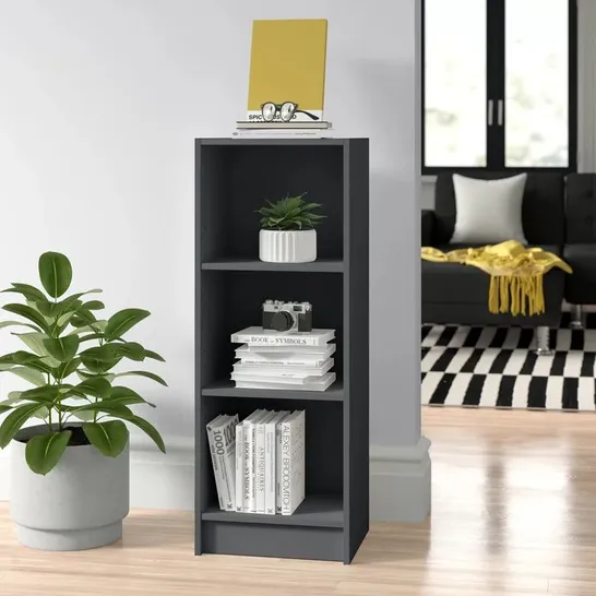 BOXED ZAIRA STANDARD BOOKCASE - DARK GREY (1 BOX)