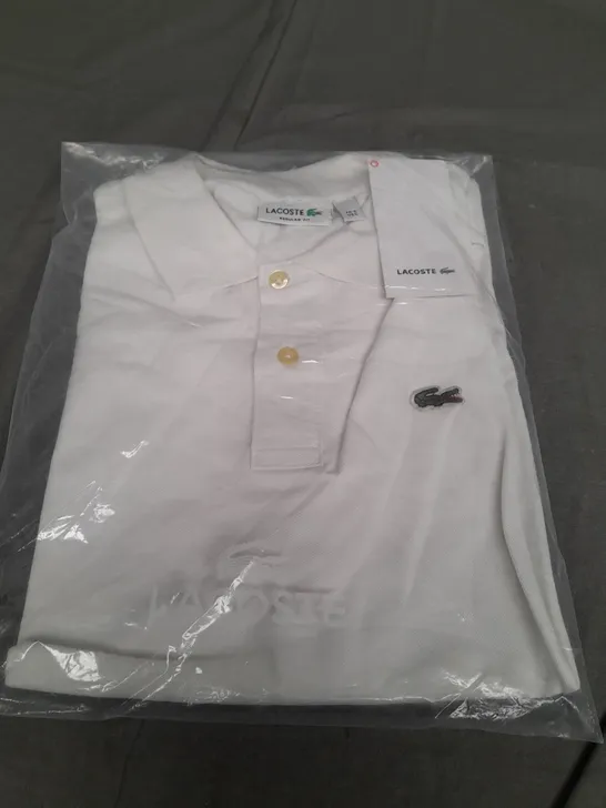 SEALED LACOSTE WHITE POLO SHIRT - US LARGE