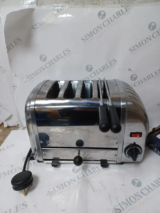 DUALIT 4 SLOT VARIO CLASSIC TOASTER WITH TWO SANDWICH CAGES