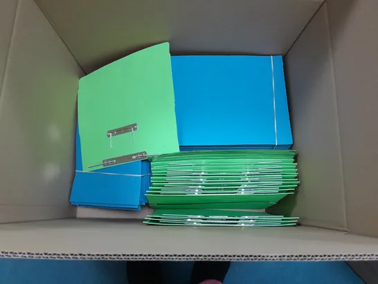 APPROXIMATELY 50 DOCUMENT WALLETS AND FILES ASSORTED COLOURS