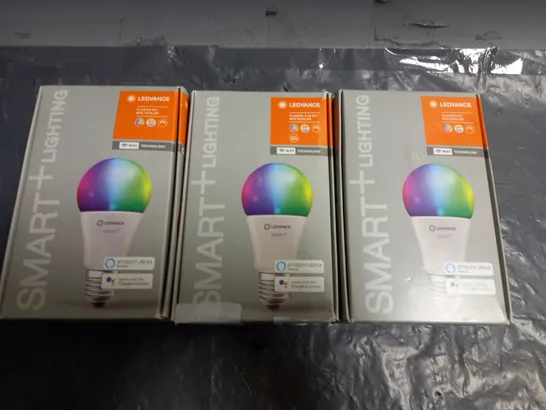 LOT OF 3 SMART+ LIGHTING LEDVANCE CLASSIC E27 MULTICOLOUR BULBS